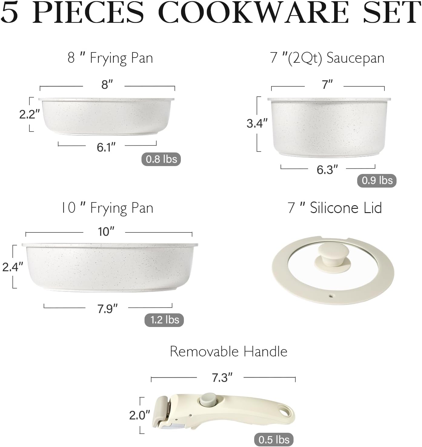 Snap Grip™ Ceramic Cookware Set